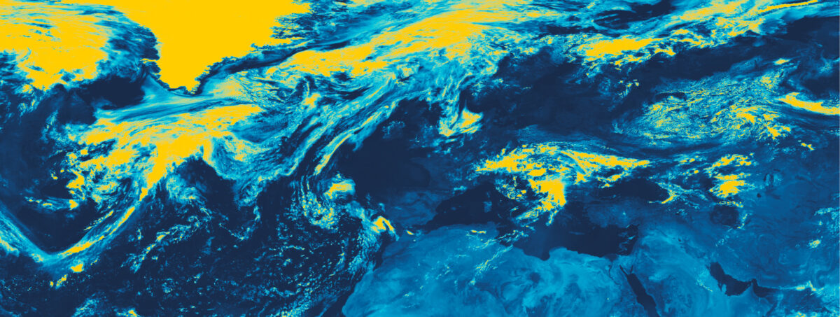 Colorized image of Earth from space